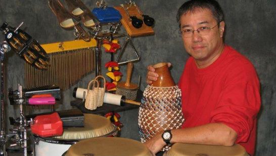 Dave Yee with his percussion