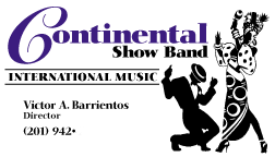 Continental show band business card